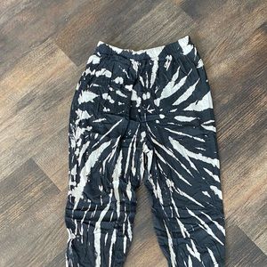 Black and white joggers